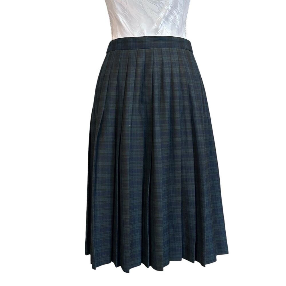 Vintage 90s Plaid Wrap Skirt Sz Medium Preppy Academia - Picture 2 of 13